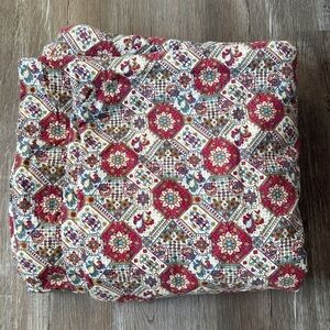 VTG Quilt Blanket Paisley Pattern Blanket Multi Color Boho Hippie Blanket Large